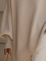 Women's Oversized Tunic Sweater with Dolman Sleeves
