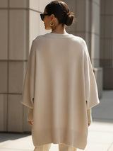 Women's Oversized Tunic Sweater with Dolman Sleeves
