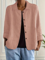 Lightweight Linen Jacket with Relaxed Fit and Elegant Everyday Style