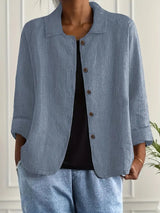 Lightweight Linen Jacket with Relaxed Fit and Elegant Everyday Style