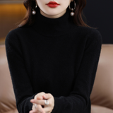 Luxury women's cashmere Winter turtleneck sweater - Elena