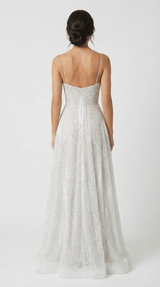 White Sequin Maxi Dress
