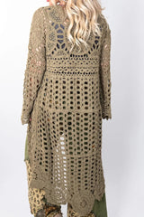 Women’s Crochet Pullover with Relaxed Boho Knit Texture