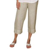 High-Waist Straight-Cut Linen Trouser