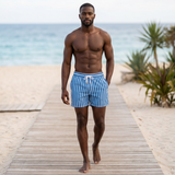 Men's Swim Shorts – Quick Dry Striped Design