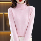 Luxury women's cashmere Winter turtleneck sweater - Elena