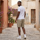 Men's Corduroy Cargo Shorts – Relaxed Fit Elastic Waist, Multi-Pocket