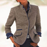 Elegant women's jacket made from monochrome material