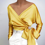 Flowing Silk Blouse with Classic Feminine Cut