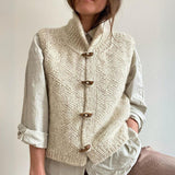 Women's Button-Front Cardigan | Cotton & Wool Blend