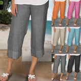 High-Waist Straight-Cut Linen Trouser
