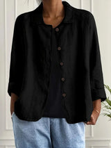 Lightweight Linen Jacket with Relaxed Fit and Elegant Everyday Style