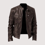 Elegant Men's Leather Jacket – Genuine Leather, Timeless Style, All-Season Comfort