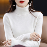 Luxury women's cashmere Winter turtleneck sweater - Elena