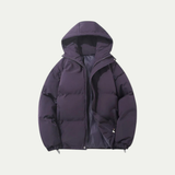 Men's quilted jacket - Warm textile winter jacket