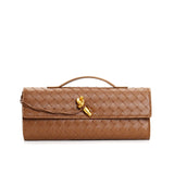 Women's leather handbag | Braided shoulder strap backpack
