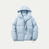 Men's quilted jacket - Warm textile winter jacket