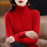 Luxury women's cashmere Winter turtleneck sweater - Elena