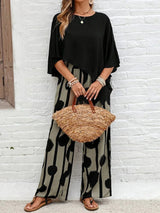 Comfortable Elastic Waist Two-Piece Set