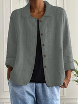 Lightweight Linen Jacket with Relaxed Fit and Elegant Everyday Style