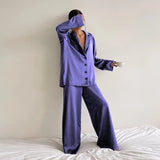 Ultra-Luxe Women’s Silk Wide-Leg Pajama Set-MODAUTLET