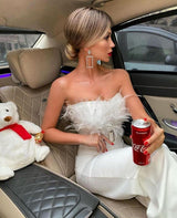 Elegant jumpsuit with tube top