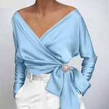 Flowing Silk Blouse with Classic Feminine Cut