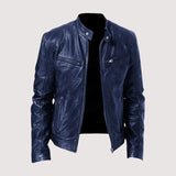 Elegant Men's Leather Jacket – Genuine Leather, Timeless Style, All-Season Comfort