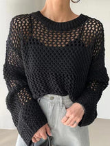 Trendy knitted sweater for women