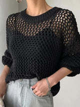 Trendy knitted sweater for women