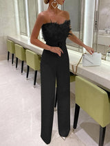 Elegant jumpsuit with tube top