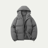 Men's quilted jacket - Warm textile winter jacket
