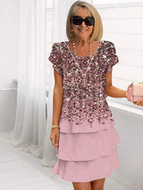 Elegant Floral Women's Dress with Flattering Fit