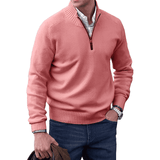 Men's Cashmere Quarter-Zip Sweater | Stand-Up Collar