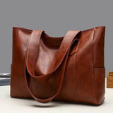 Women's Large Natural Leather Shoulder Bag | Vintage Style