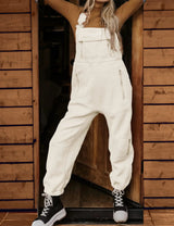 Women's Fleece Dungaree Jumpsuit | Ultra-Soft
