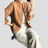 Long cashmere cardigan with V-neck