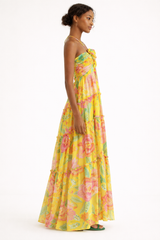 Women's Floral Maxi Dress with Spaghetti Straps