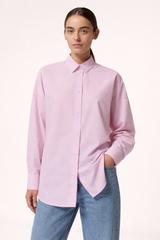 Women's Oversized Long Sleeve Straight Cut Blouse