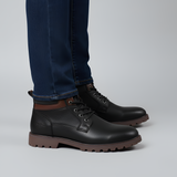 Men’s Lace-Up Ankle Boots Leather Style Casual Work Footwear