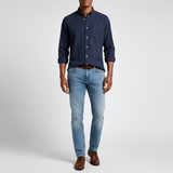 Men’s Cotton Button-Down Shirt Long Sleeve Casual Fit