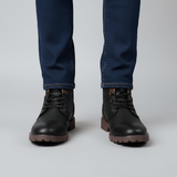 Men’s Lace-Up Ankle Boots Leather Style Casual Work Footwear