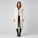 Women’s Long Teddy Coat Double Breasted Plush Outerwear for Winter
