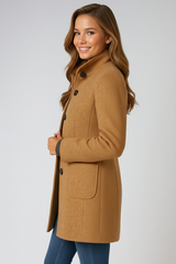 Women's High-Neck Structured Coat