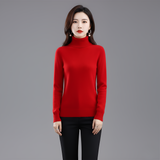 Women’s Turtleneck Knit Sweater Slim Fit Long Sleeve Pullover