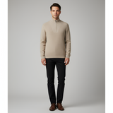 Men’s Half Zip Knit Sweater Stand Collar Pullover for Everyday Wear