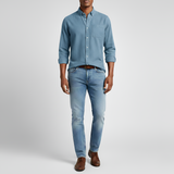 Men’s Cotton Button-Down Shirt Long Sleeve Casual Fit