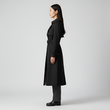 Women’s Classic Trench Coat Belted Double Breasted Cotton Blend Long Coat