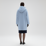 Women’s Wool Blend Midi Coat Shawl Collar Elegant Winter Outerwear