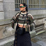 Short crocheted sweater for women